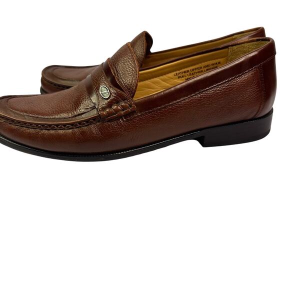 Florsheim Brown loafers w/ F medallian accent Size 11 main image 4